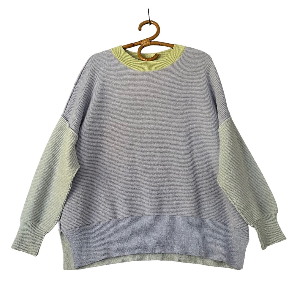 RD Style | Colourblock Ribbed Knit Oversized Sweater Size M